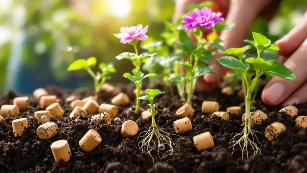 Entdecken Sie die überraschenden Vorteile von Korkstöpseln in Ihrer Blumenerde für gesunde Pflanzen.